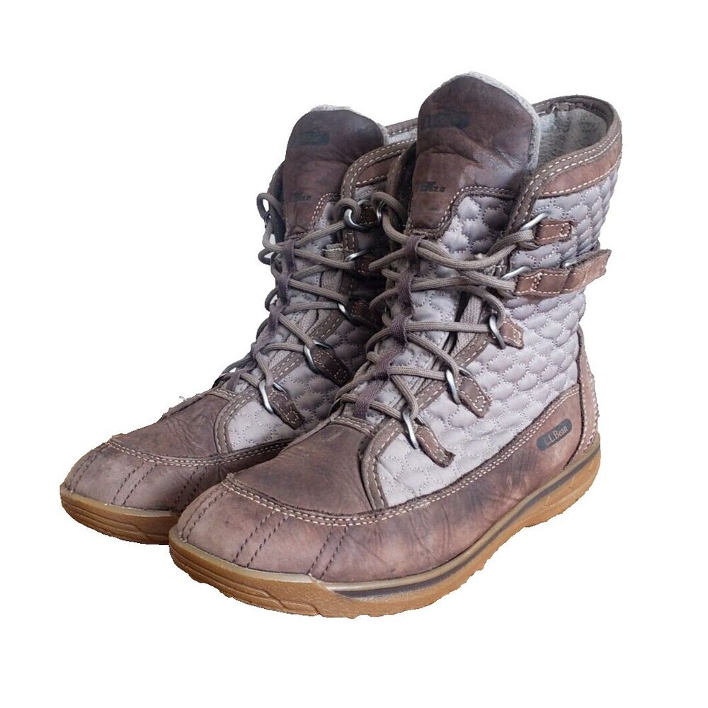 NEW L.L. Bean Tek 2.5 Snow Peak Waterproof Boots Women Sz 9.5M Insulate Leather
